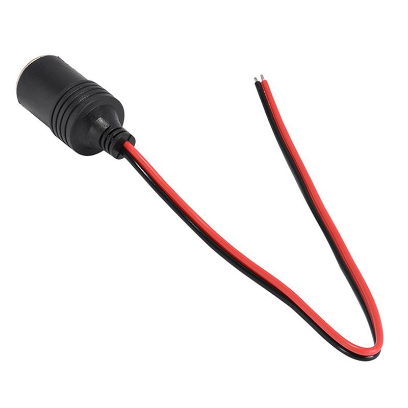 12V Universal Car Cigarette Lighter Charger With 30Cm Cable 10A/15A/20A Female Socket Plug Connector Adapter