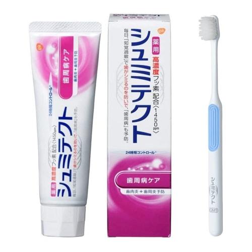 

Shumitect Periodontal Care Toothpaste for Sensitive Teeth, High Fluoride Concentration 1450ppm + Toothbrush Included