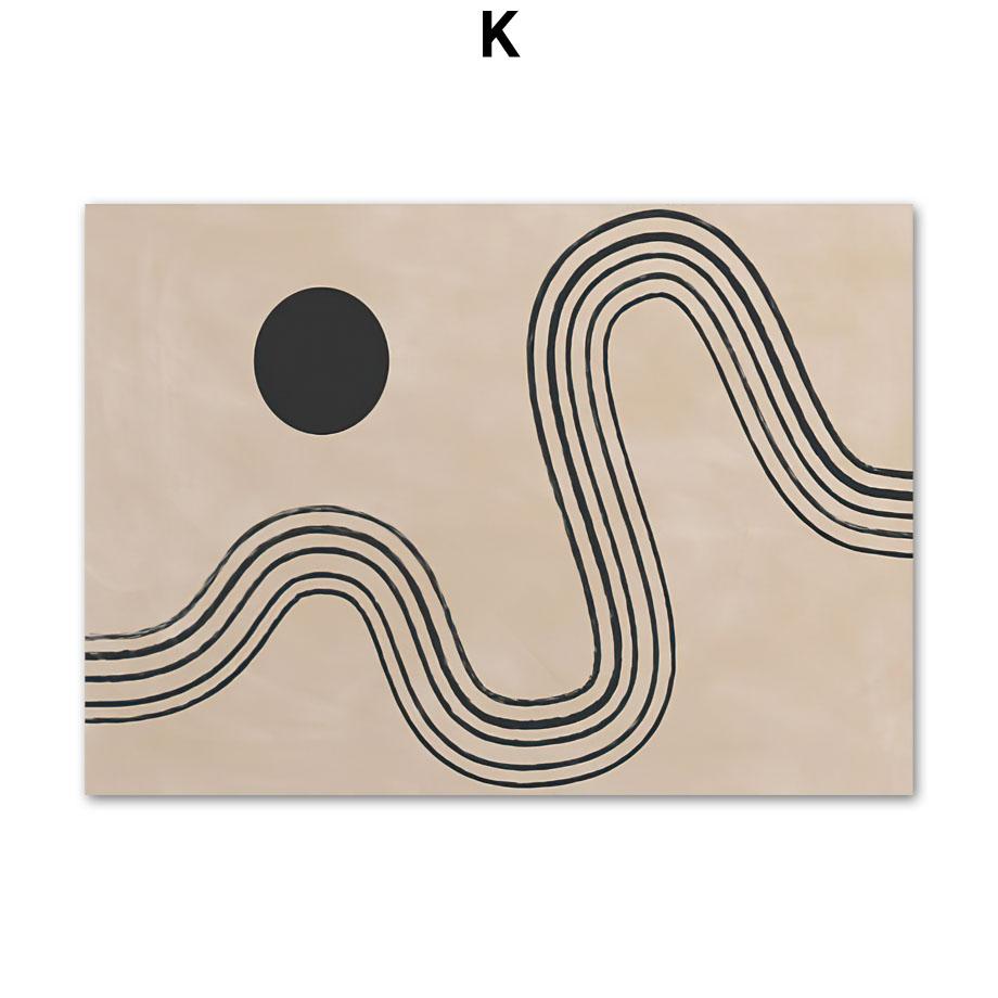 Abstract Lines Girl Vase Leaves Flowers Wall Art Canvas Painting Posters And Prints Hotel Cafe Pictures For Living Room Decor