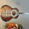 Guitar Metal Wall Art Retro Wall Decor Hanging Wall Ornament for Indoor Outdoor Office Home Music