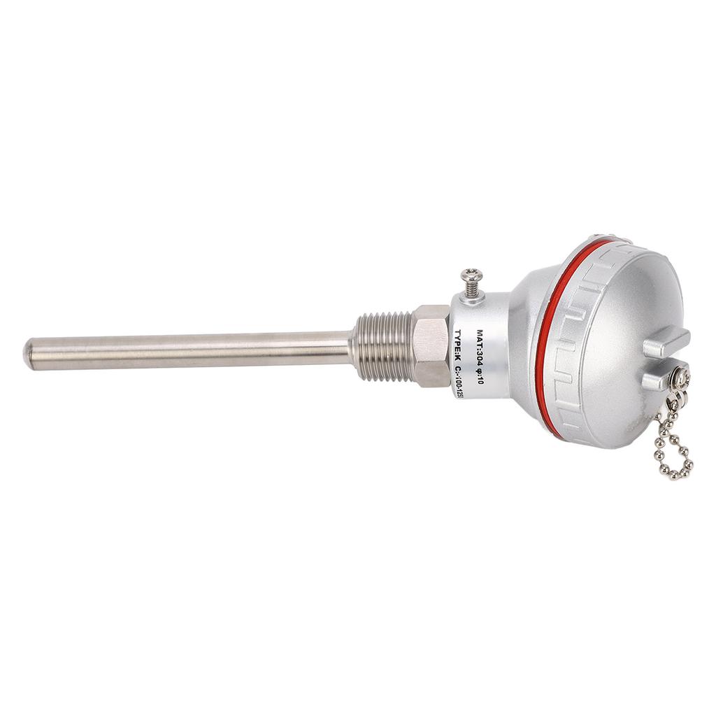 K Type Thermocouple Temperature Sensor Probe 10 X 100mm PT1 2in Thread Thermocouple Terminal Head