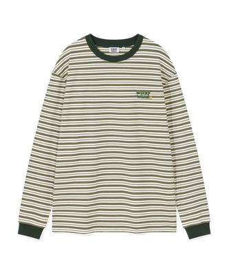 WACKY WILLY Striped Long Sleeve Green