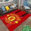Tappeto Rosso con Logo Manchester United, Strisce Nere e Disegno a Punti Adatto per l'uso come antiscivolo per divani di soggiorno e camera da letto