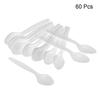 60 pièces Cuillères en Plastique Ustensiles Jetables Couverts Transparents Cuillères Cuillère en Plastique PP de Qualité Alimentaire Jetable