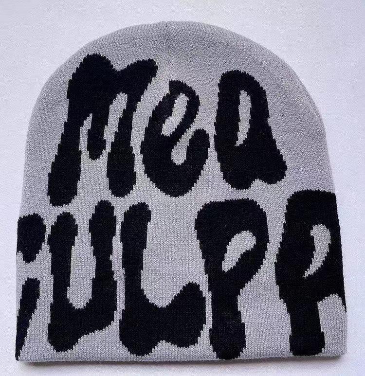 European and American Trendy Letter Jacquard Beanie - Cross-Border Hot-Selling Pullover Knit Hat