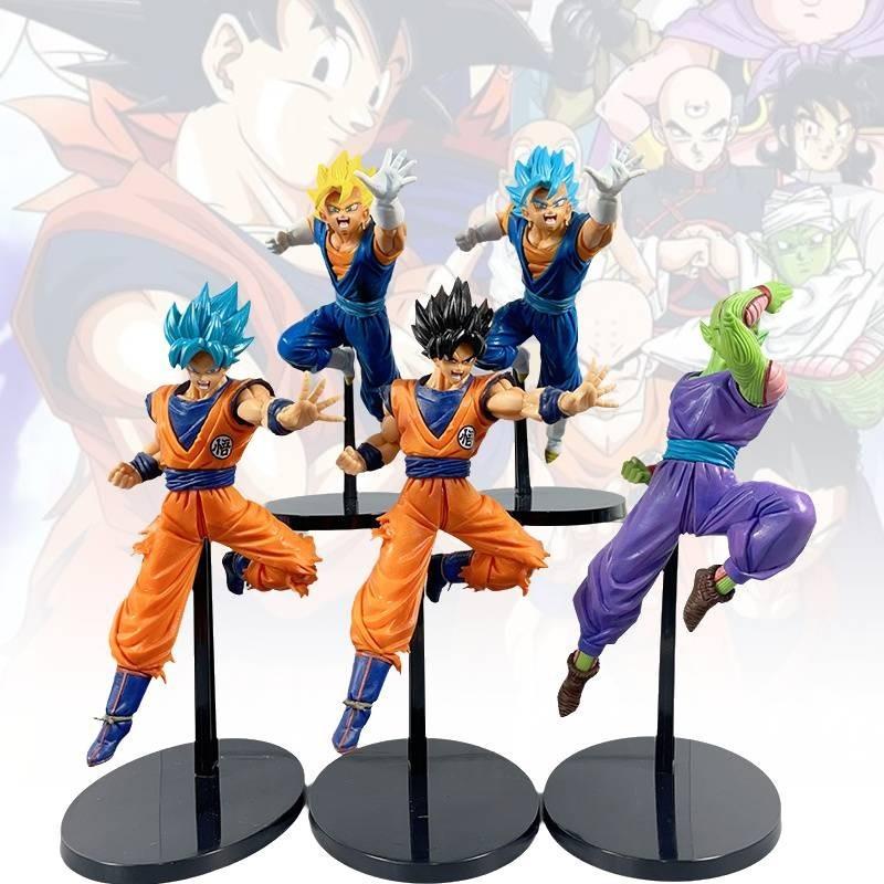 Exquisite Dragon Ball Z Super Saiyan Goku And Gohan Battle Model Anime Figurine Set