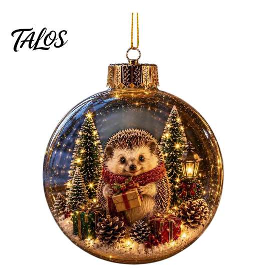 3D Winter Scene Baubles Glowing Christmas Story Ornament, Light-Up Ball Hanging Decor with Warm LED Light, Festive Indoor Home Decorations Mini