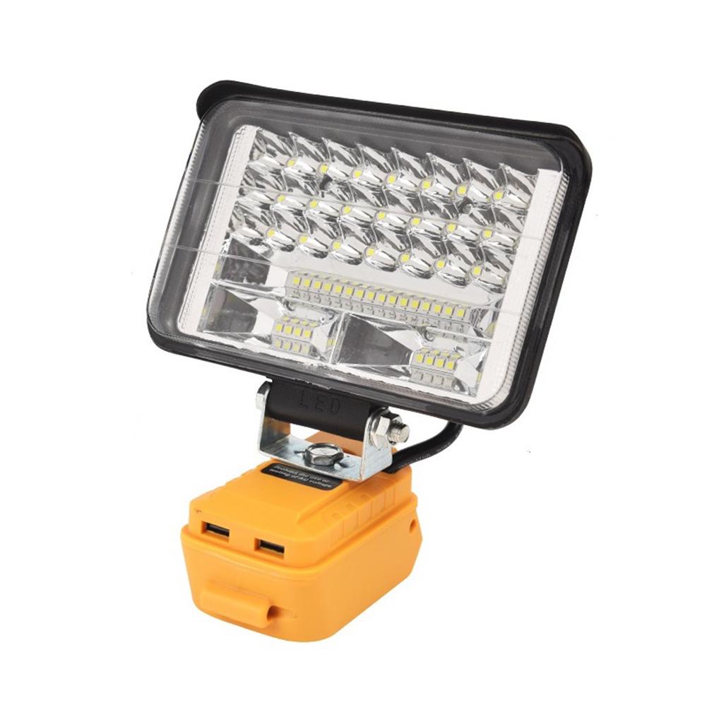 Smart Cordless LED Working Light for Outdoor Activities Utilizing a For 20V Battery and Offering Dual USB Outputs