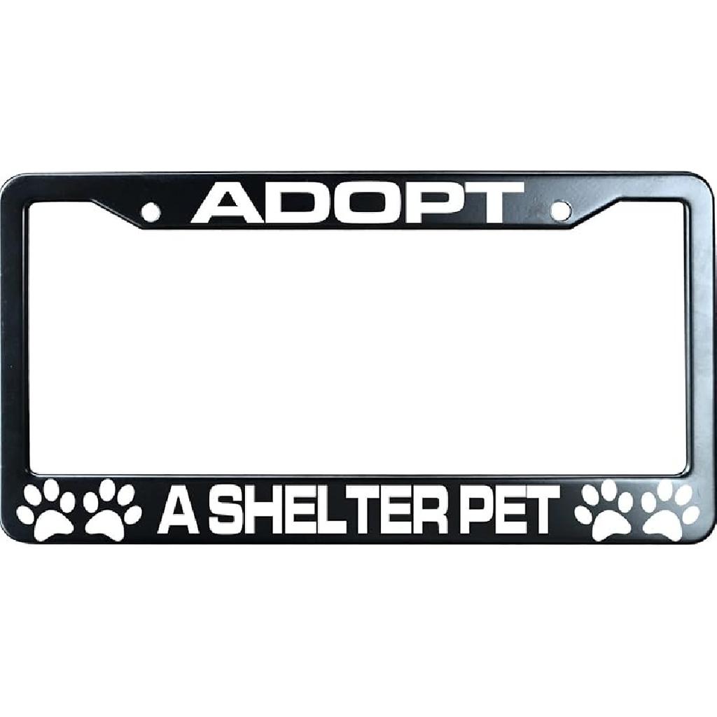 Tell Your Cat I Said Pspspsps Matte Black License Plate Frame Cover for Men/Women, Heavy Duty Stainless Steel Auto Car Tag Frame with 2 Holes & Free