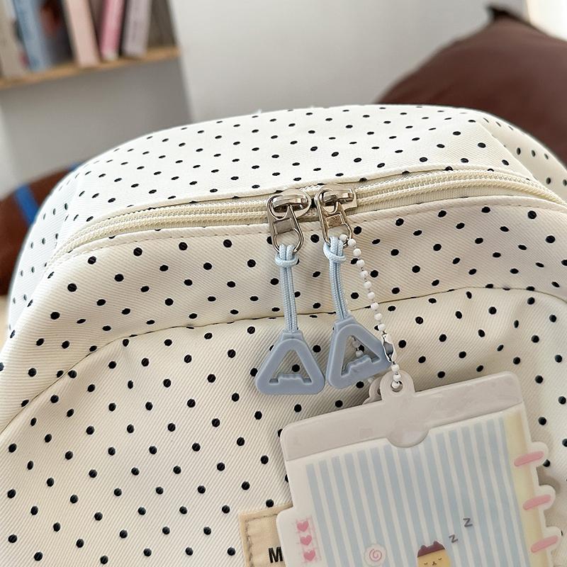 Damen Rucksack Studenten Schultasche College Stil Schleife Polo Punkt Rucksack