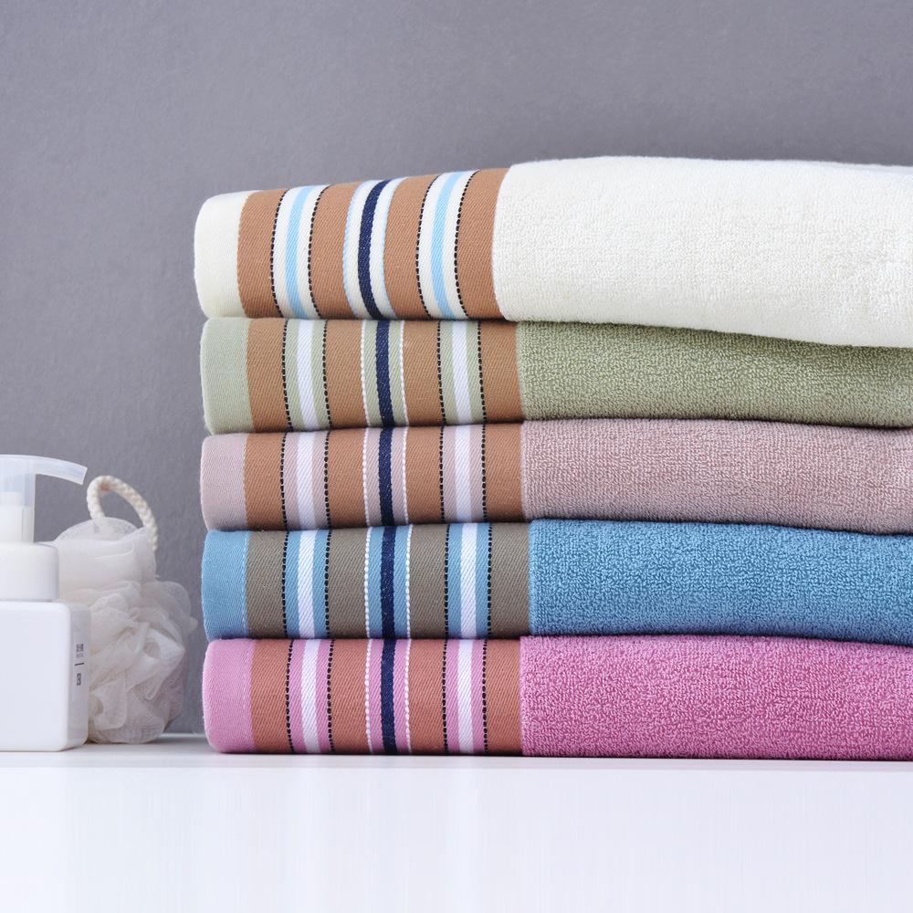 Striped Bath Towel Set, Absorbent & Quick-drying Showering Towel, Super Soft & Skin-friendly Bathing Towel, for Home Bathroom, Ideal Bathroom Supplies