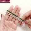 ZHOUYANG Tennis Bracelet For Women Luxury Handy Adjustable 4 Claws Mosaic 4mm Zirconia Rose Gold Color Fashion Jewelry Gift H133