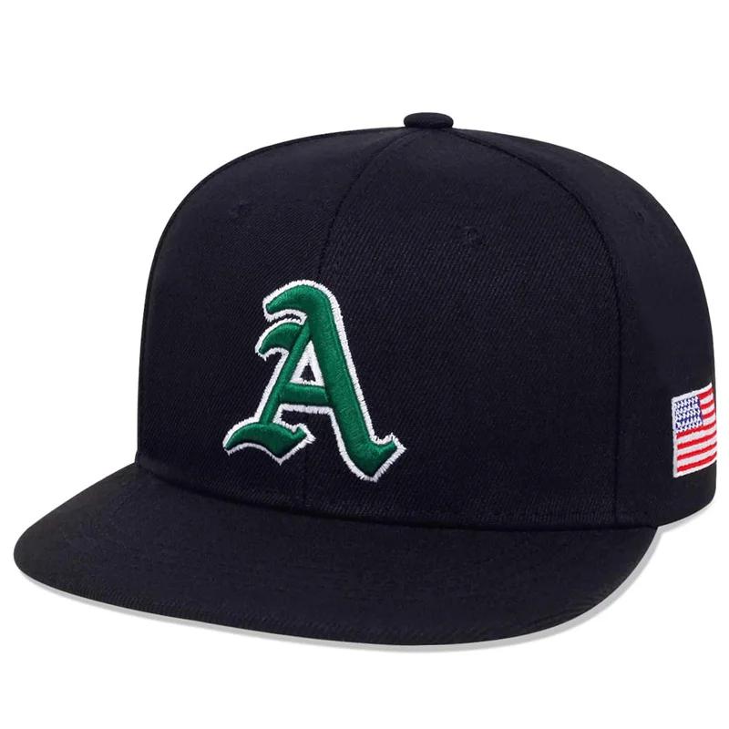 Hip-Hop Stitching Embroidered Flag American Lettering Alphabet A Gothic Neutral Gender Women Men For Hats Outdoor Adjustable Casual Baseball Caps