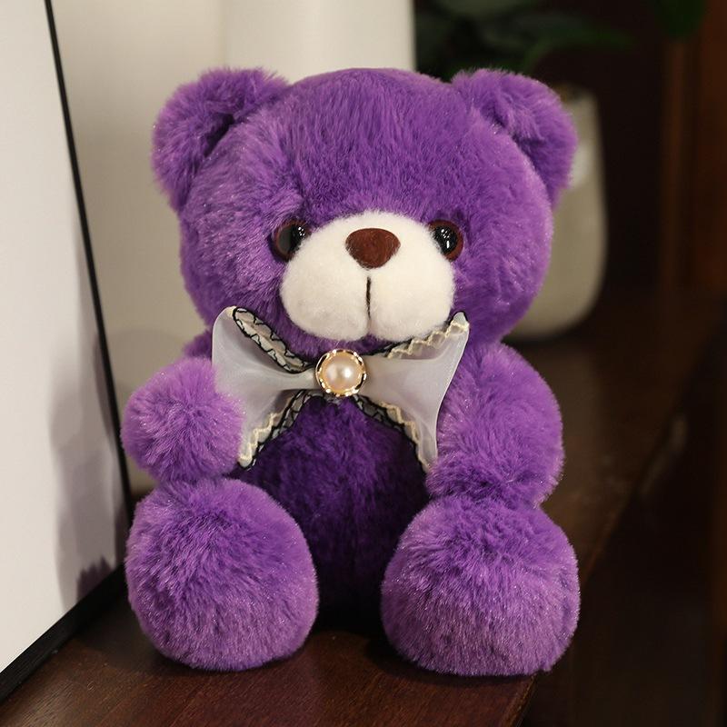 Small Color Sitting Teddy Bear Doll Plush Toy Bear Hug Bear Doll Children Soothing Doll