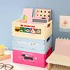 Stackable Foldable Storage Basket Dopamine Stationery Cosmetic Rack Sundry Organizer  File Storage