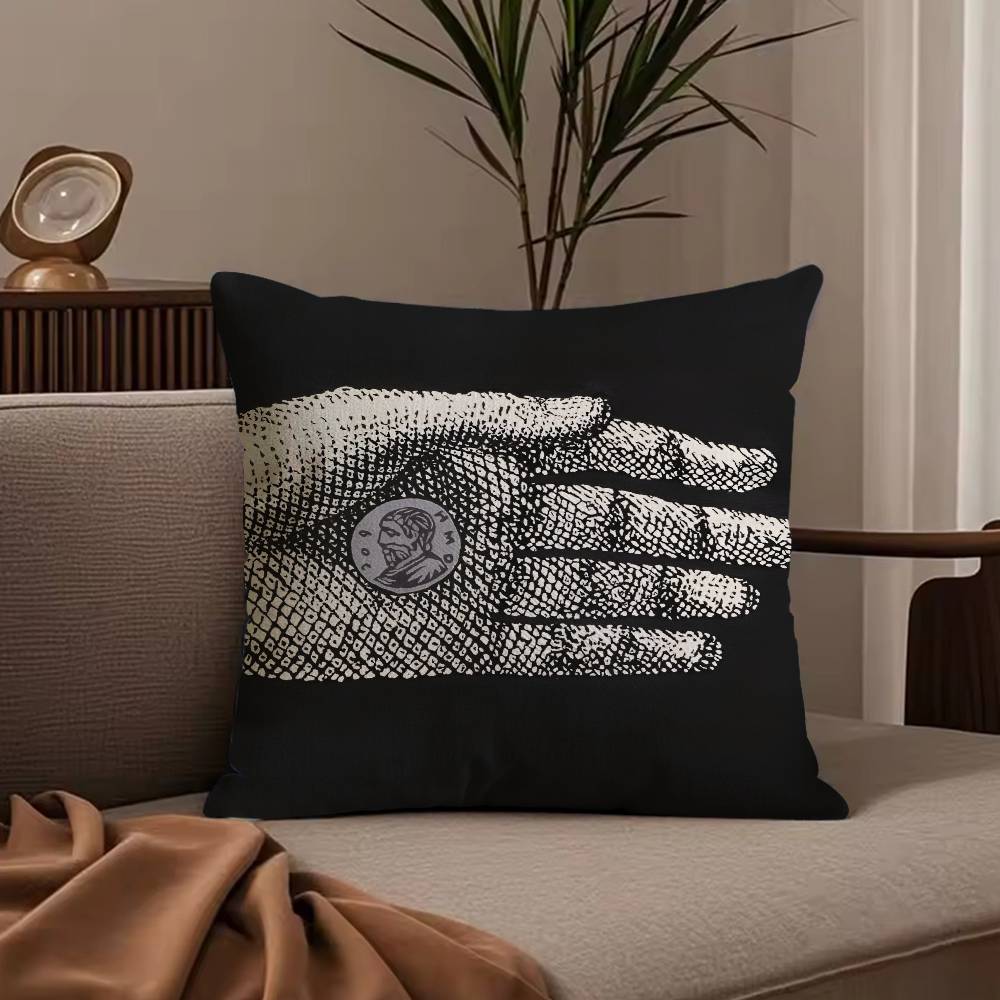 England Style Abstract Vintage Pillow Case Anti-dustmite Pillowcase Invisible zipper silky short plush Sofa cushion cover