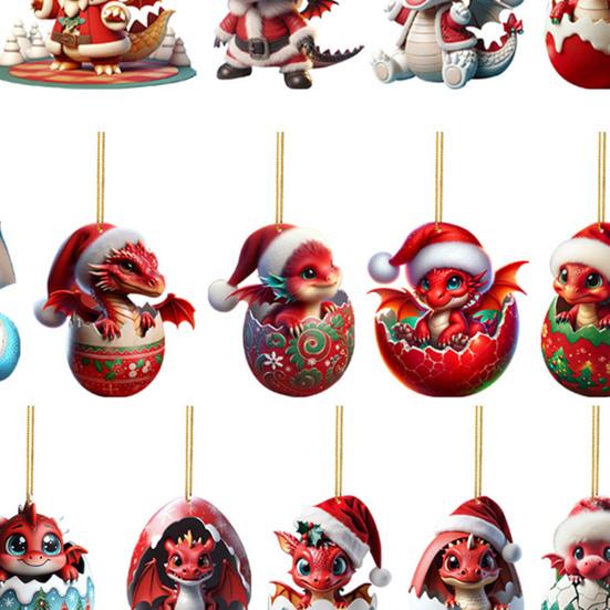 2024 Christmas Advent Calendar 24 Days Christmas Countdown Cartoon Baby Dragon Ornament