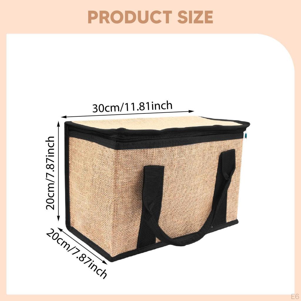 Delivery Bag with Zipper Handle for And Cold Meals Carrying