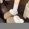 Hairy heightened bag head drag thick-soled cotton slippers women's 2025 winter new outer wear thickened velvet snow boots