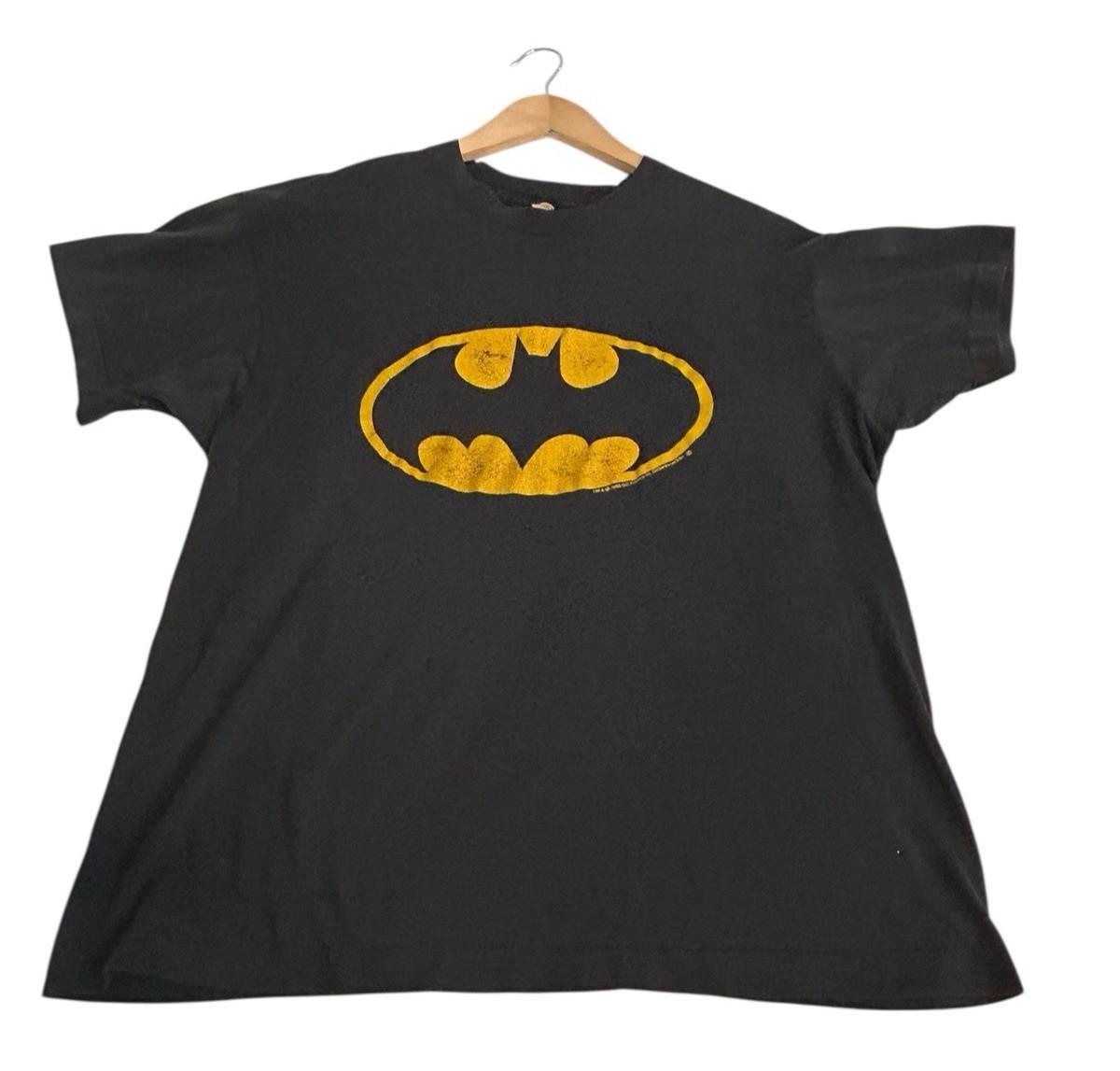 Vtg 1988 DC Comics Batman Logo T Shirt Faded Movie Comic Tee Single Stitch USA Unisex T-Shirt XL