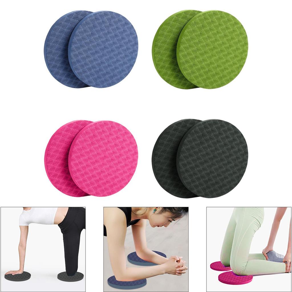 2 Pieces Yoga Knee Pads for Knees Elbows Wrists Hands Anti Slip Cushion Round