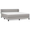 3126413 vidaXL Lit à sommier tapissier avec matelas Gris clair 160x200cm Tissu