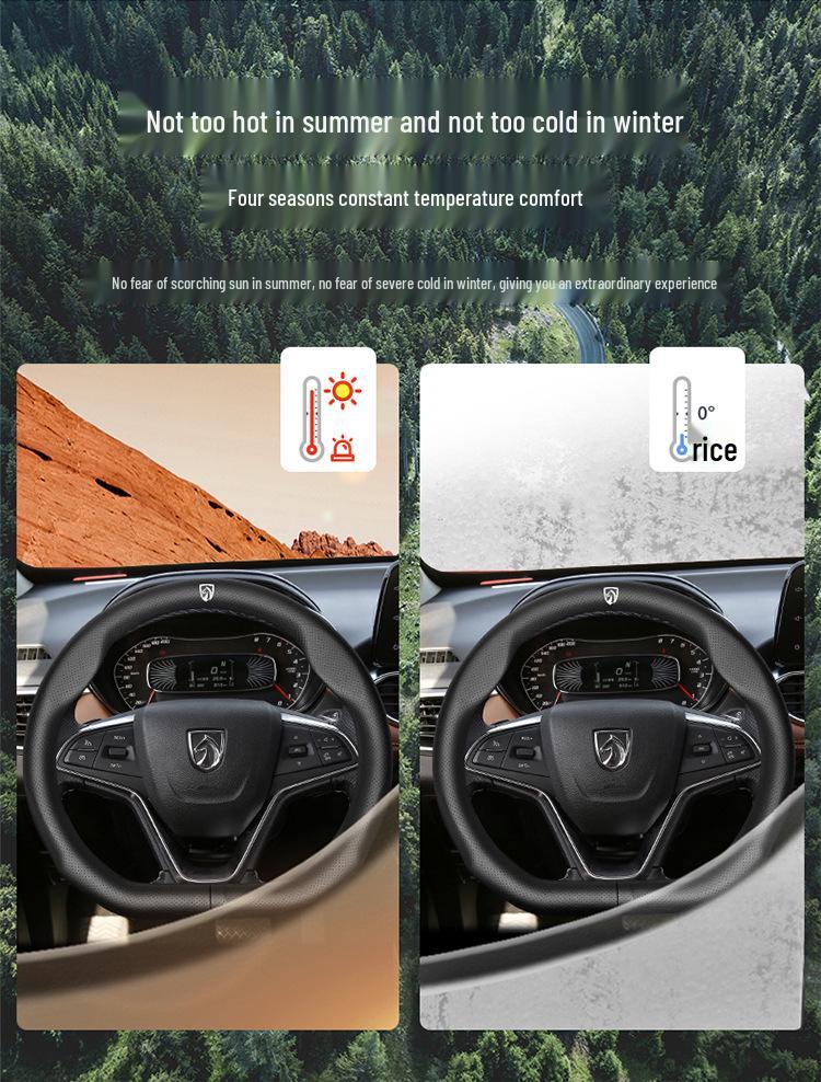 Genuine Leather Steering Wheel Cover for Baojun 730, 510, 530, 310W, 360, 560, 630