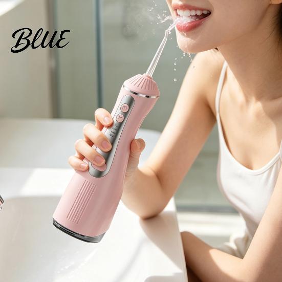 Rechargeable Oral Irrigator Cordless Electric Water Flosser 3 Pressure Modes And 4 Nozzles Design 330ml Capacity Daily Teeth Cleaning Tool