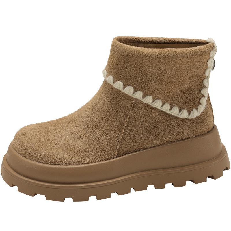 Retro brown British style platform Martin boots women's 2025 new autumn skirt with thin and heightened snow boots