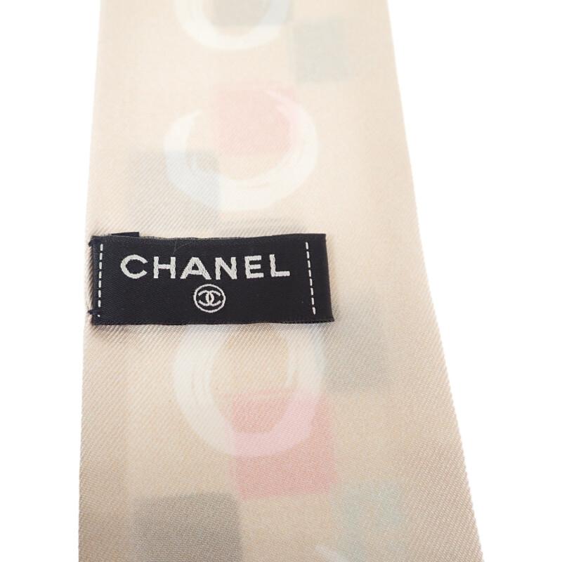 CHANEL  scarf beige/multicolor silk Women