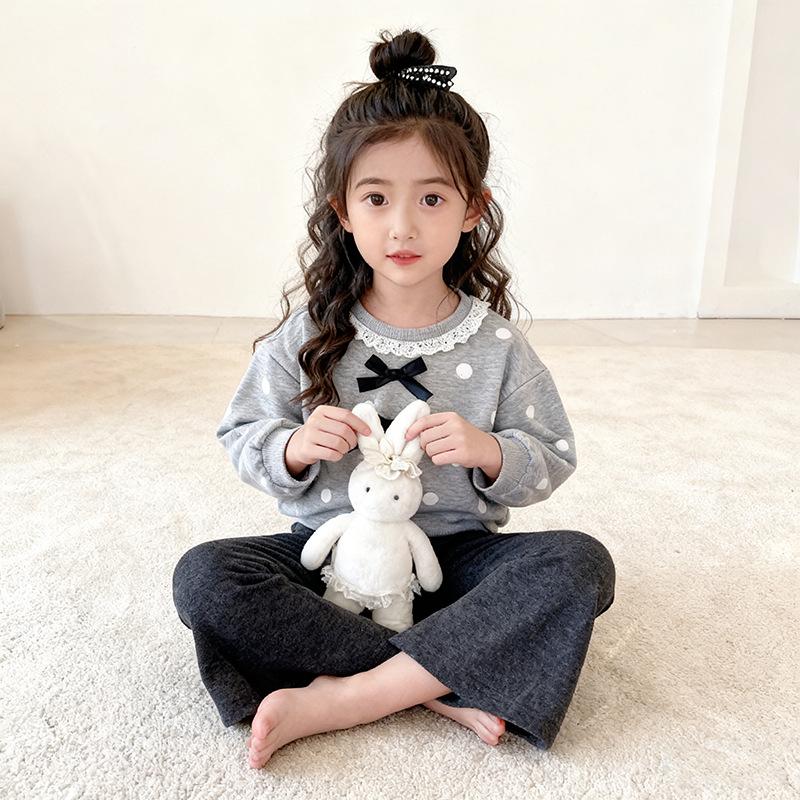 Girls' 2025 Korean Style Spring/Autumn Casual Hoodie Two-Piece Set
