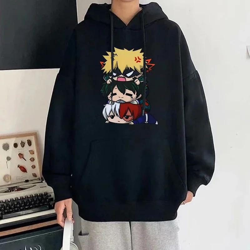 Cartoon Anime Couple Hooded Sweater European Size Printed Sweater Academy