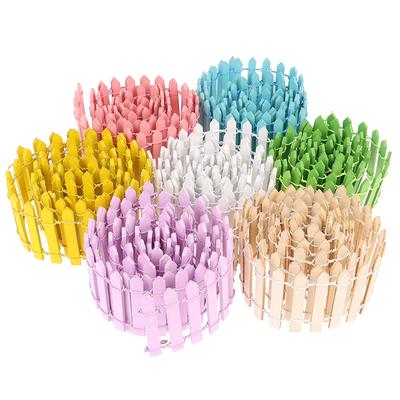 100*5Cm Miniature Small Wood Fence Diy Fairy Garden Micro Dollhouse Gates Decor