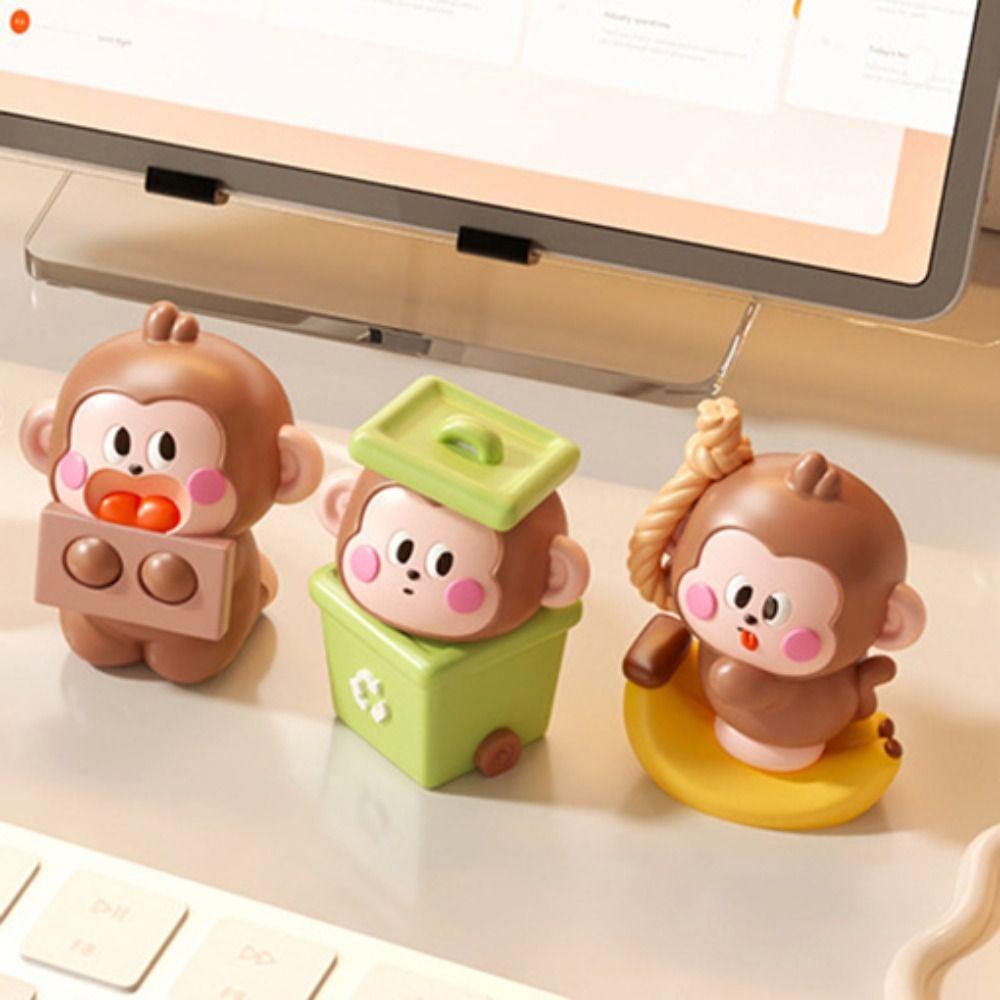 Handmad Little Monkey Ornaments Resin Monkey Landscape Decoration  Desktop Decorative