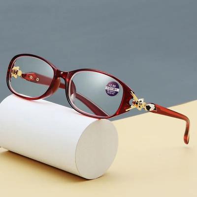 Women Fox Anti-Blue Reading Glasses Ladies Fashion Presbyopic Eyeglasses Computer Prescription Eyewear