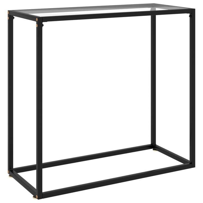 VidaXL Table console Transparent 80x35x75 cm Verre trempé 322807