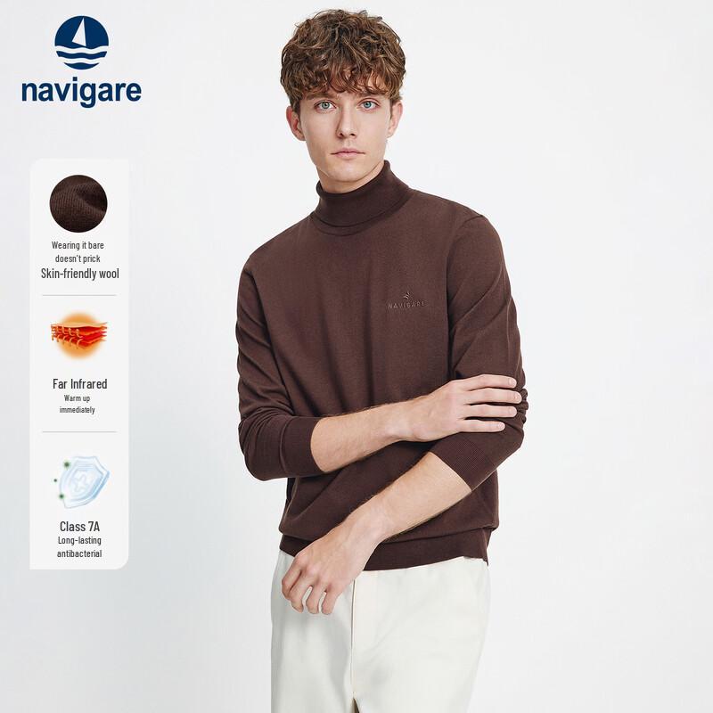 Мужской свитер-водолазка из смесовой шерсти Navigare, можно стирать 2XL