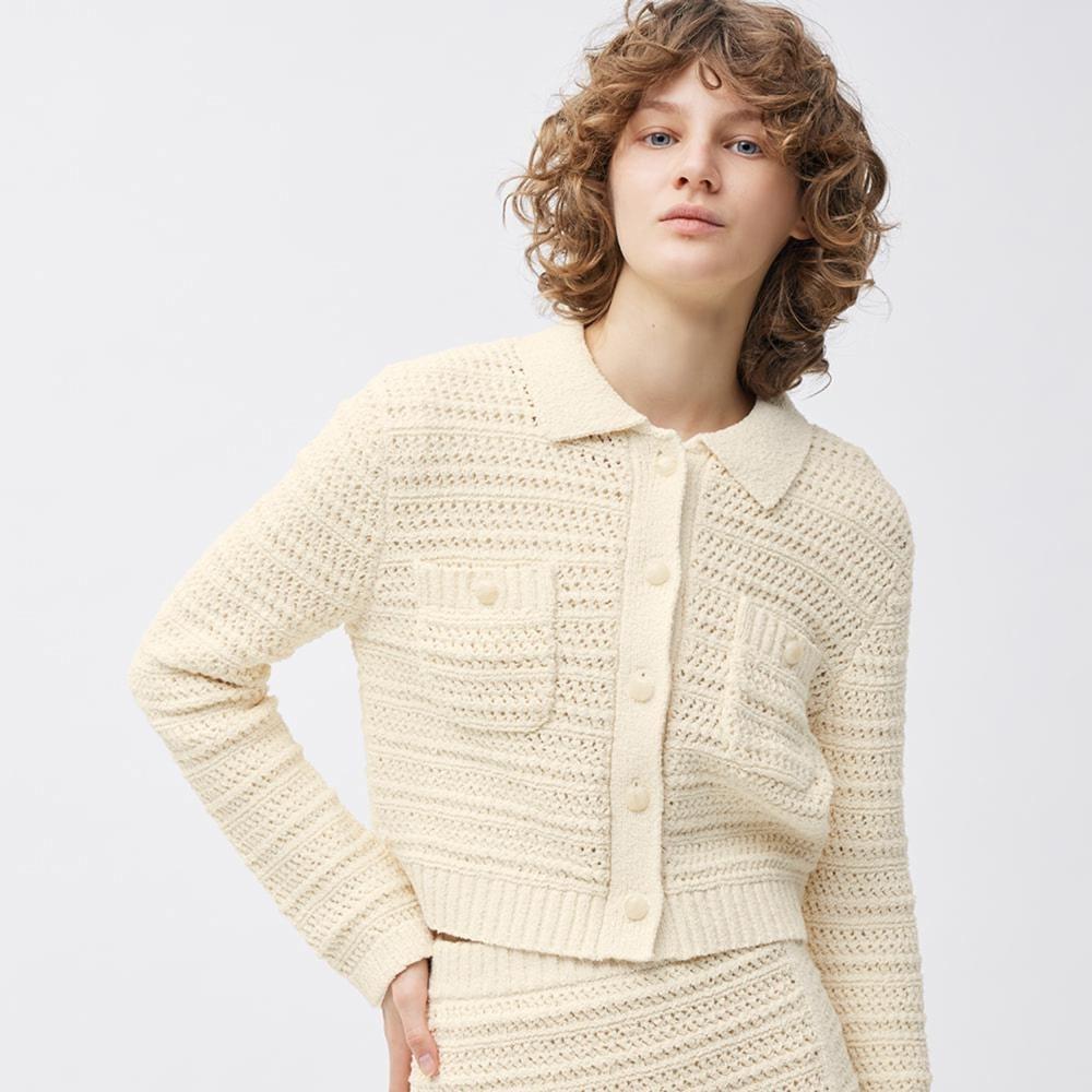 

Куртка букловой вязки GU by Uniqlo с длинными рукавами +E можно подобрать