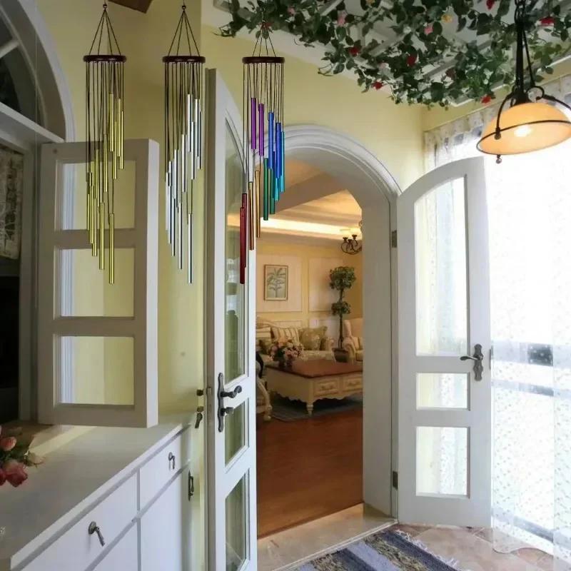 1 kus 12 trubicové zvonkohry z hliníkové slitiny s háčkem Zlaté/stříbrné zvonky pro venkovní svatební párty dárky k památníku