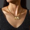 Atoztide Personalized Custom Name Necklace Stainless Steel for Women Men Heart Crown Pendant Link Chain Birthday Jewelry Gift