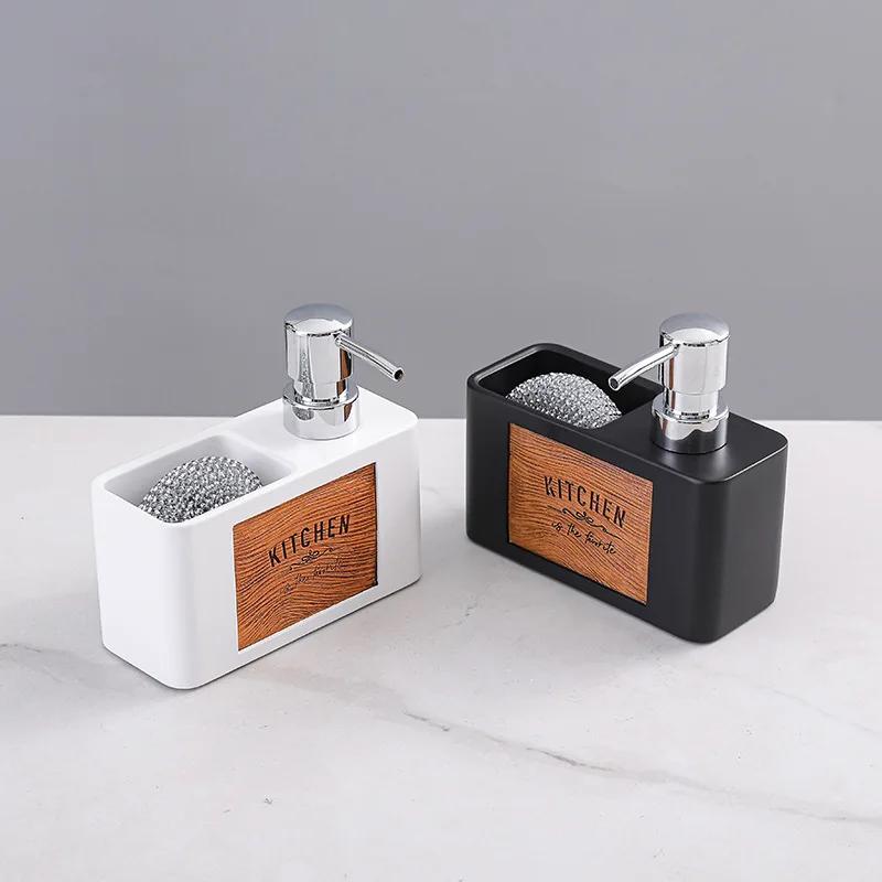 Kitchen Soap Dispenser Sink Dish Soap Pump Bathroom Hand Wash Bottle Lotion Distributor Cleaning Ball Storage Box