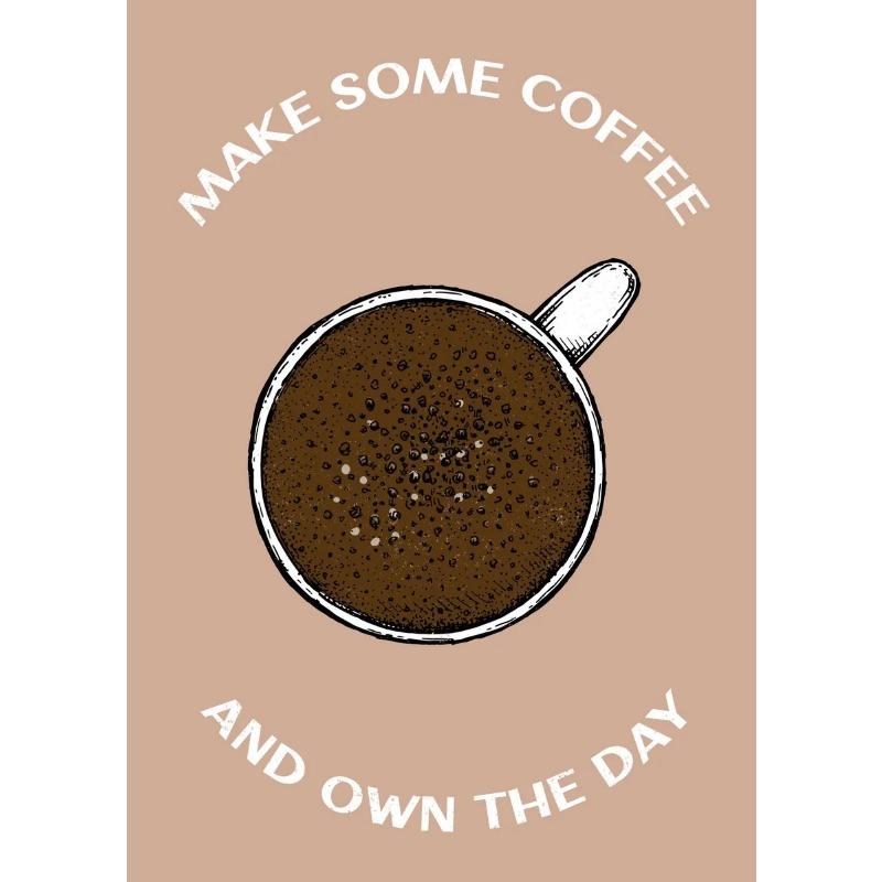 Vintage Coffee Time Coffee Bean with Biscuit Minimalist Art Poster Canvas Painting Wall Prints Picture for Bar Cafe Home Decor