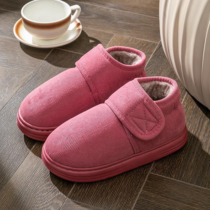 Elderly Cotton Slippers Men's Autumn and Winter Indoor Home Non-slip Piled Thickened Warm Bag and Old-fashioned Cotton Shoes Are Stain-resistant