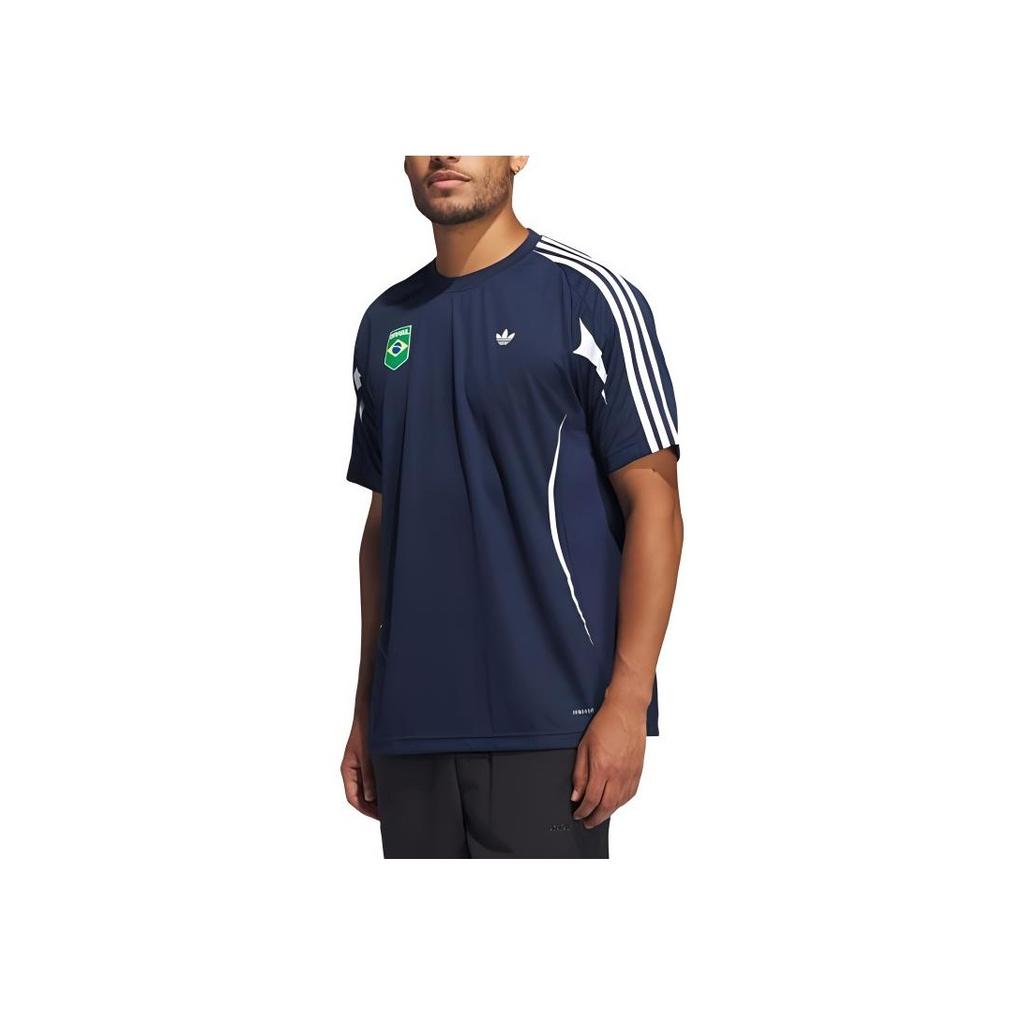 Adidas Originals CB Aero Jersey Comfortable Soft Moisture-Wicking Short Sleeve T-Shirt Men Tops Navy-Blue JE1684