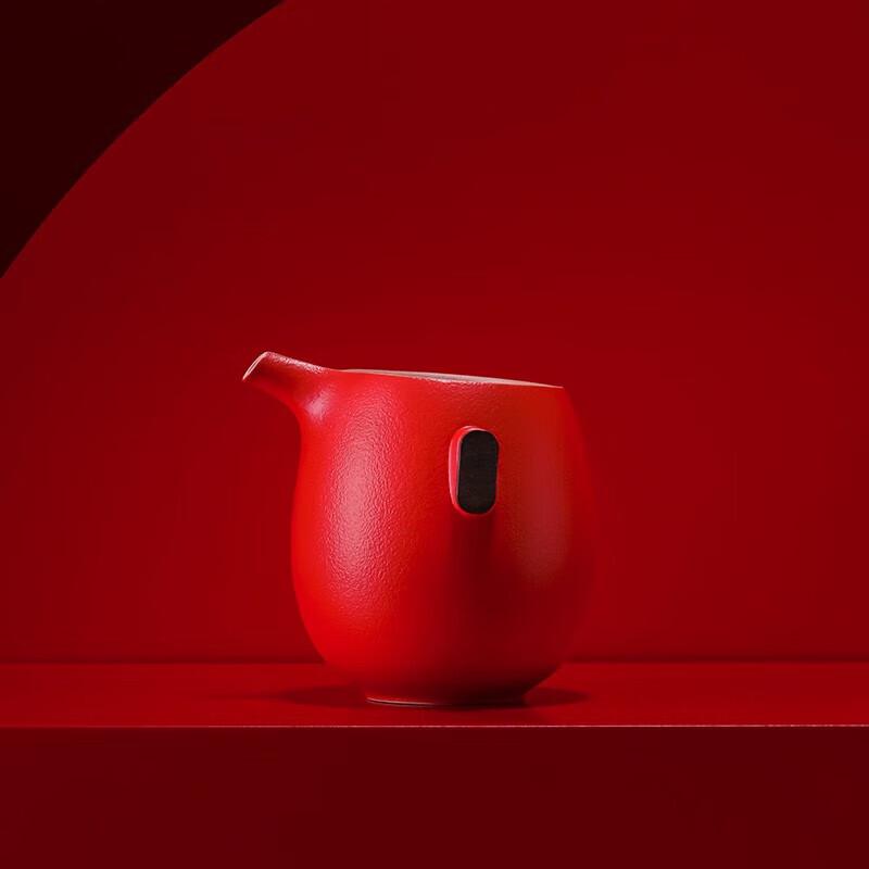 Chinese Red Ceramic Tea Set