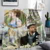 1PC Bridgerton Print Flannel Blanket, High quality Comfortable for All Seasons, Home Decor, Warmth and Comfort, Perfect for Christmas Gifts