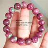 Natural Ruby Round Beads Tungsten Classic Strand Bracelet Jewelry Rare Red Watermelon Ruby Zoisite Unisex Party AAAAAAA