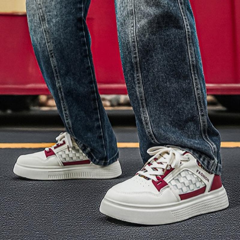 Men Soft Sole Breathable Skate Board Shoes, Student Daily Casual Athletic Sneakers