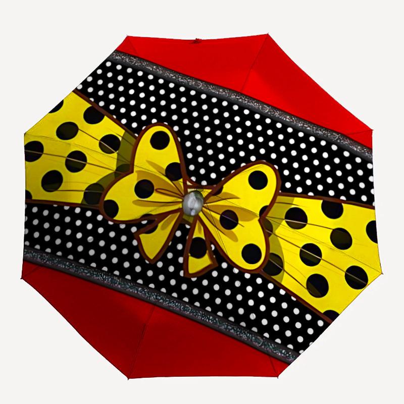 

1pc Polka Dot Butterfly Automatic Open/Close Umbrella with Windproof, 8-Rib Sturdy Canopy, , Outdoor Accessory, Ideal for Gifts yy251117102