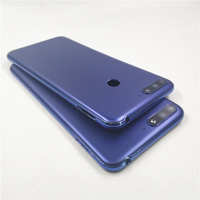 Spate pentru Huawei Y6 2018 Y6 Prime 2018 Panoul bateriei Înlocuire carcasa ușii din spate cu lentile camerei + lateral